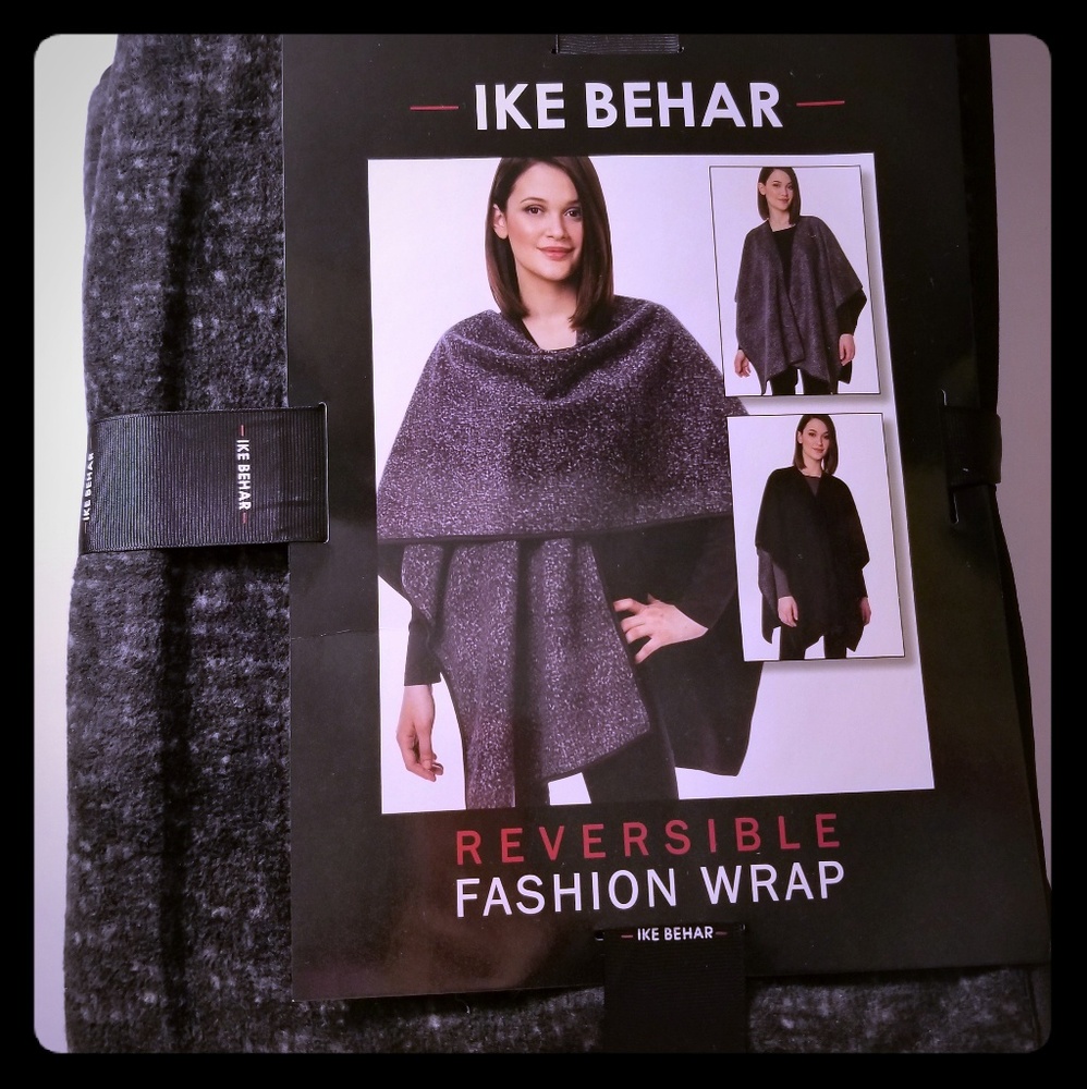 🖤NWT Ike Behar Reversible Grey Fashion WRAP